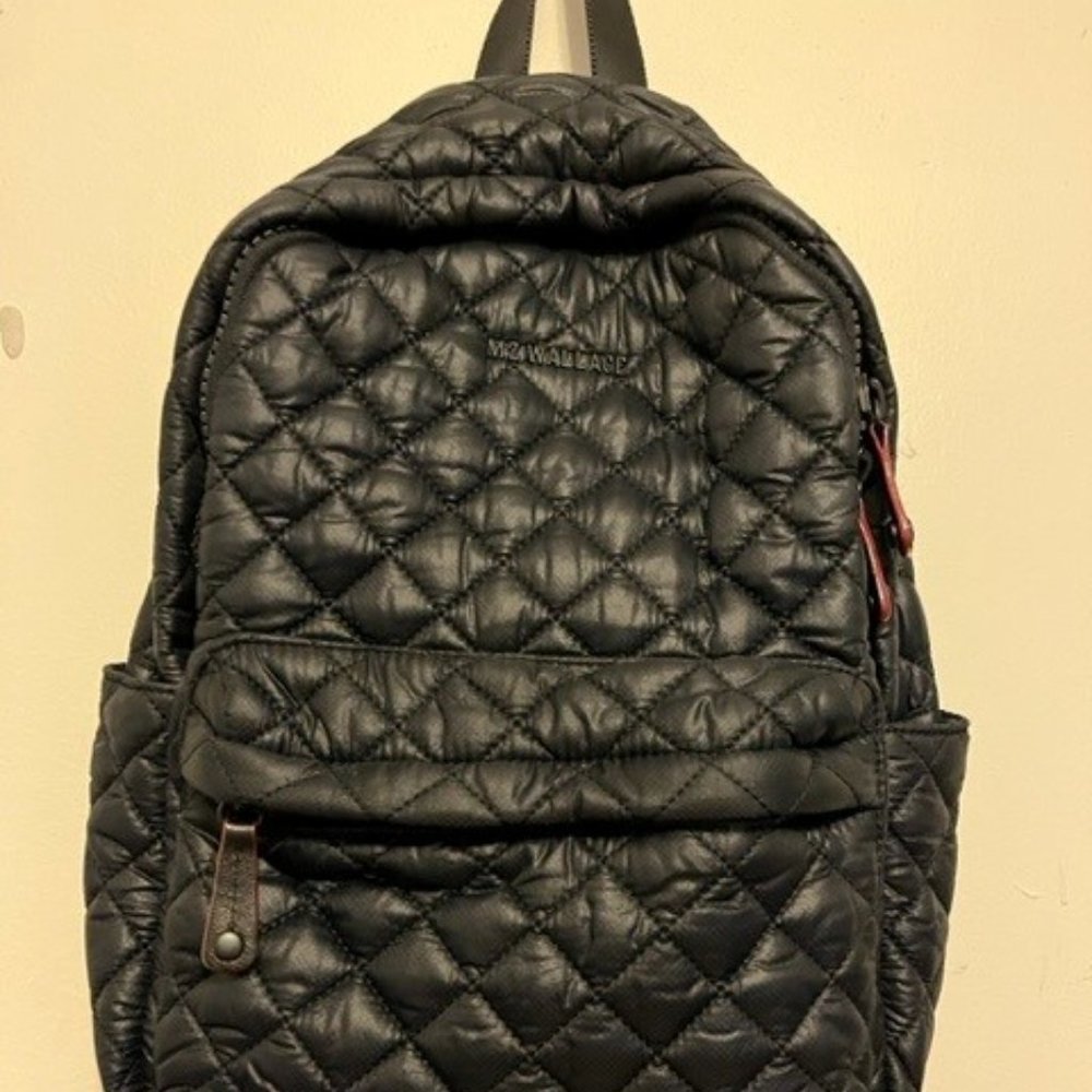 MZ Wallace City Metro Backpack Small in Quilted Nylon Black